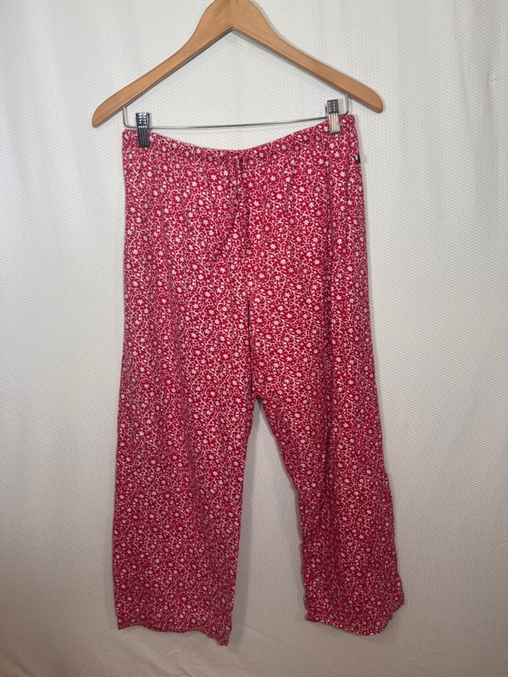 Tommy Hilfiger Sleepwear Red Floral Pajama Pants 100% Cotton Small Petite